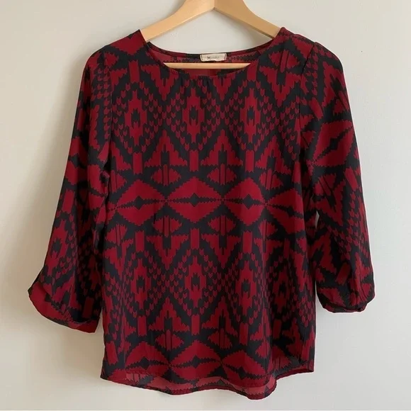 Everly Aztec Patterned Blouse - Picture 2 of 6